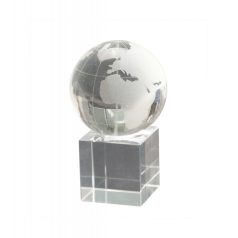   Prespapier glob pamantesc in cutie magnetica, 60×100×60 mm, Everestus, 20FEB7849, Sticla, Transparent