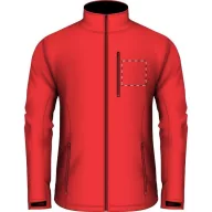   Softshell jacket, unisex, S, S-XXL, 20FEB16478, Poliester, Elastan, Rosu, Negru