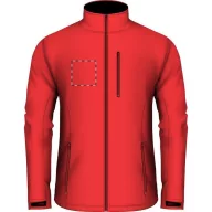   Softshell jacket, unisex, XXL, S-XXL, 20FEB16480, Poliester, Elastan, Rosu, Negru