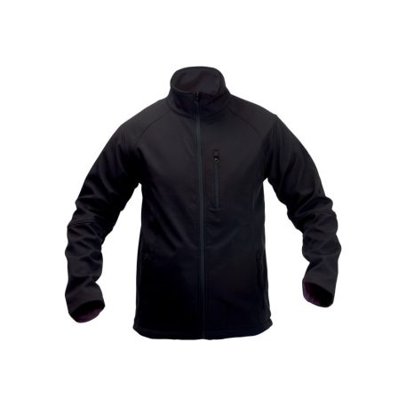 Softshell jacket, unisex, S, S-XXL, 20FEB16463, Poliester, Elastan, Negru
