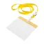 Badge lanyard, 112×485×5 mm, Everestus, 20FEB3332, Poliester, PVC, Galben, Transparent