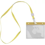   Badge lanyard, 112×485×5 mm, Everestus, 20FEB3332, Poliester, PVC, Galben, Transparent