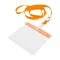 Badge lanyard, 112×485×5 mm, Everestus, 20FEB3329, Poliester, PVC, Portocaliu, Transparent