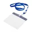 Badge lanyard, 112×485×5 mm, Everestus, 20FEB3327, Poliester, PVC, Albastru, Transparent