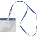 Badge lanyard, 112×485×5 mm, Everestus, 20FEB3327, Poliester, PVC, Albastru, Transparent