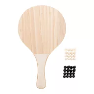   Set tenis plaja, 2502E15030, Everestus, 190 x 350 mm, Lemn, Natur