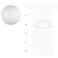 Minge de plaja, 2509E17760, Everestus, Ø400 mm, PVC, Alb