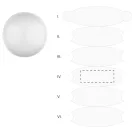Minge de plaja, 2509E17760, Everestus, Ø400 mm, PVC, Alb