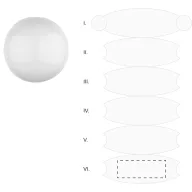 Minge de plaja, 2509E17760, Everestus, Ø400 mm, PVC, Alb