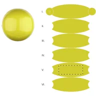 Minge de plaja, 2509E17761, Everestus, Ø400 mm, PVC, Galben