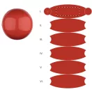 Minge de plaja, 2509E17759, Everestus, Ø400 mm, PVC, Rosu