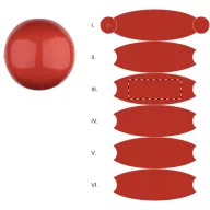 Minge de plaja, 2509E17759, Everestus, Ø400 mm, PVC, Rosu