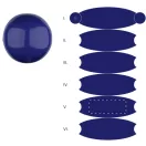 Minge de plaja, 2509E17757, Everestus, Ø400 mm, PVC, Albastru