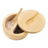   Recipient pentru sare si piper, 2509E17725, Everestus, Ø115x50 mm, Bambus, Natur