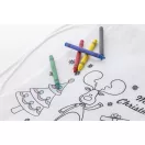 Saculet cu snur de colorat cu design de Craciun, 2509E17633, Everestus, 250x300 mm, Material netesut, Alb