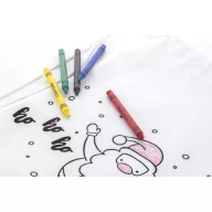   Saculet cu snur de colorat cu design de Craciun, 2509E17634, Everestus, 250x300 mm, Material netesut, Alb