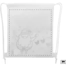 Saculet cu snur de colorat cu design de Craciun, 2509E17634, Everestus, 250x300 mm, Material netesut, Alb