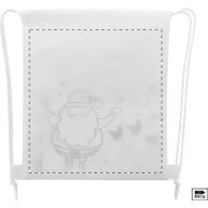   Saculet cu snur de colorat cu design de Craciun, 2509E17634, Everestus, 250x300 mm, Material netesut, Alb