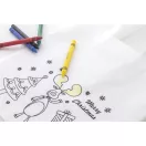 Sacosa de colorat cu design de Craciun, 2509E17639, Everestus, 245x240 mm, Material netesut, Alb