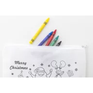   Set de colorat cu design de Craciun, 2509E17636, Everestus, 228x120 mm, Material netesut, Alb
