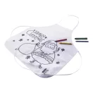 Sort copii de colorat cu design de Craciun, 2509E17635, Everestus, 430x430 mm, Material netesut, Alb