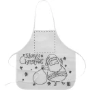 Sort copii de colorat cu design de Craciun, 2509E17635, Everestus, 430x430 mm, Material netesut, Alb