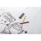 Sort copii de colorat cu design de Craciun, 2509E17635, Everestus, 430x430 mm, Material netesut, Alb