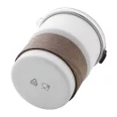 Cana de voiaj, 260 ml, 2509E18006, Everestus, Ø80x90 mm, Otel, Lemn, Alb