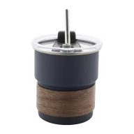   Cana de voiaj, 260 ml, 2509E18003, Everestus, Ø80x90 mm, Otel, Lemn, Albastru dark