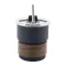 Cana de voiaj, 260 ml, 2509E18003, Everestus, Ø80x90 mm, Otel, Lemn, Albastru dark