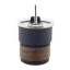 Cana de voiaj, 260 ml, 2509E18003, Everestus, Ø80x90 mm, Otel, Lemn, Albastru dark