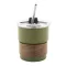 Cana de voiaj, 260 ml, 2509E18004, Everestus, Ø80x90 mm, Otel, Lemn, Verde