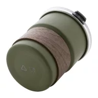  Cana de voiaj, 260 ml, 2509E18004, Everestus, Ø80x90 mm, Otel, Lemn, Verde