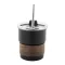 Cana de voiaj, 260 ml, 2509E18002, Everestus, Ø80x90 mm, Otel, Lemn, Negru