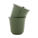 Set 2 cani espresso, 80 ml, 2509E17513, Everestus, 133x66x66 mm, Otel, Verde