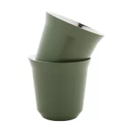   Set 2 cani espresso, 80 ml, 2509E17513, Everestus, 133x66x66 mm, Otel, Verde