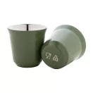 Set 2 cani espresso, 80 ml, 2509E17513, Everestus, 133x66x66 mm, Otel, Verde