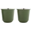 Set 2 cani espresso, 80 ml, 2509E17513, Everestus, 133x66x66 mm, Otel, Verde