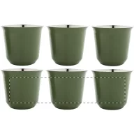   Set 2 cani espresso, 80 ml, 2509E17513, Everestus, 133x66x66 mm, Otel, Verde