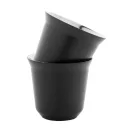Set 2 cani espresso, 80 ml, 2509E17511, Everestus, 133x66x66 mm, Otel, Negru