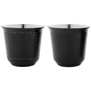 Set 2 cani espresso, 80 ml, 2509E17511, Everestus, 133x66x66 mm, Otel, Negru
