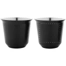 Set 2 cani espresso, 80 ml, 2509E17511, Everestus, 133x66x66 mm, Otel, Negru