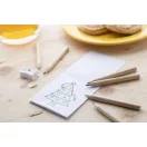 Set de colorat cu design de Craciun, 2509E17623, Everestus, 73x89x15 mm, Lemn, Hartie, Natur