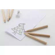   Set de colorat cu design de Craciun, 2509E17623, Everestus, 73x89x15 mm, Lemn, Hartie, Natur