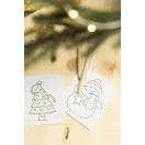 Set de colorat cu design de Craciun, 2509E17623, Everestus, 73x89x15 mm, Lemn, Hartie, Natur