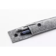   Husa pentru 2 pixuri, 2509E17837, Everestus, 165x50x4 mm, Poliester, Gri