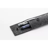   Husa pentru 2 pixuri, 2509E17836, Everestus, 165x50x4 mm, Poliester, Gri dark