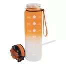 Sticla de apa, Everestus, 2610E18392, 1000 ml, Cu sistem de blocare, Ø79x283 mm, Plastic, Portocaliu