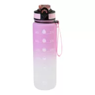   Sticla de apa, Everestus, 2610E18394, 1000 ml, Cu sistem de blocare, Ø79x283 mm, Plastic, Roz