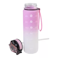   Sticla de apa, Everestus, 2610E18394, 1000 ml, Cu sistem de blocare, Ø79x283 mm, Plastic, Roz
